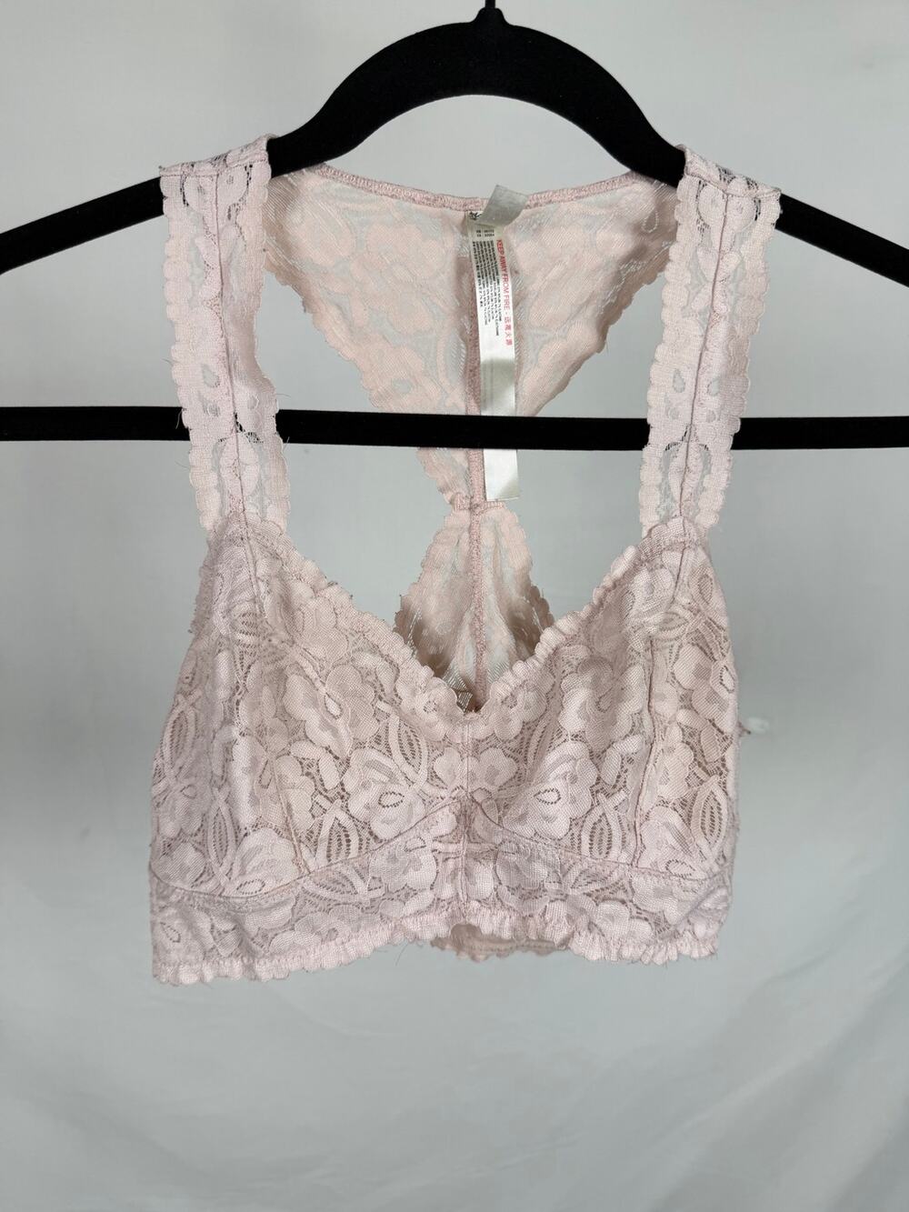 Intimately Free People Blush Pink Lace Racerback Bralette Size S / SP